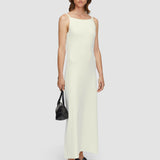 White Viscose Knit Stretch Dress - Joseph