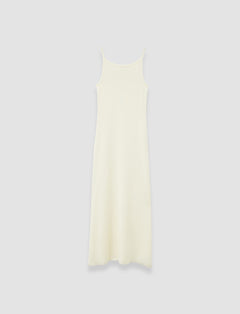 White Viscose Knit Stretch Dress - Joseph