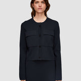 Black Viscose Knit Stretch Cardigan Jacket - Joseph