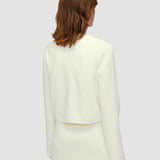White Viscose Knit Stretch Cardigan Jacket - Joseph