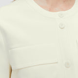 White Viscose Knit Stretch Cardigan Jacket - Joseph