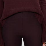 Purple Gabardine Stretch Leggings - Joseph