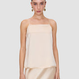 Beige Gaia Silk Satin Camisole - Joseph