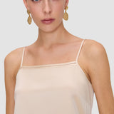 Beige Gaia Silk Satin Camisole - Joseph