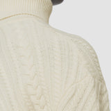 White Cable Knit Wool Jumper - Joseph
