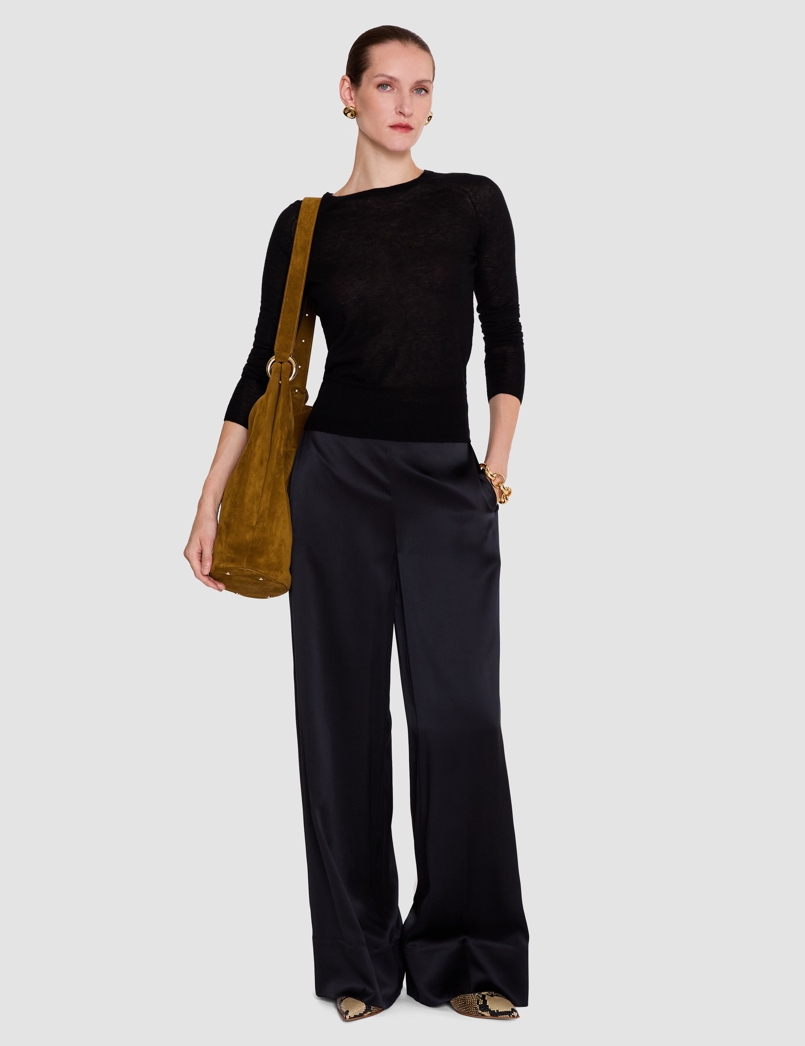 Black Geras Cashair Jumper - Joseph