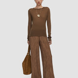 Brown Geras Cashair Round Neck Jumper - Joseph