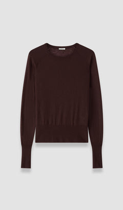 Purple Geras Cashair Round Neck Jumper - Joseph