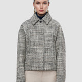 Geroux Crosshatch Virgin Wool Coat