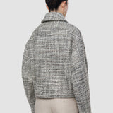 Geroux Crosshatch Virgin Wool Coat