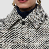 Geroux Crosshatch Virgin Wool Coat