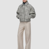 Geroux Crosshatch Virgin Wool Coat