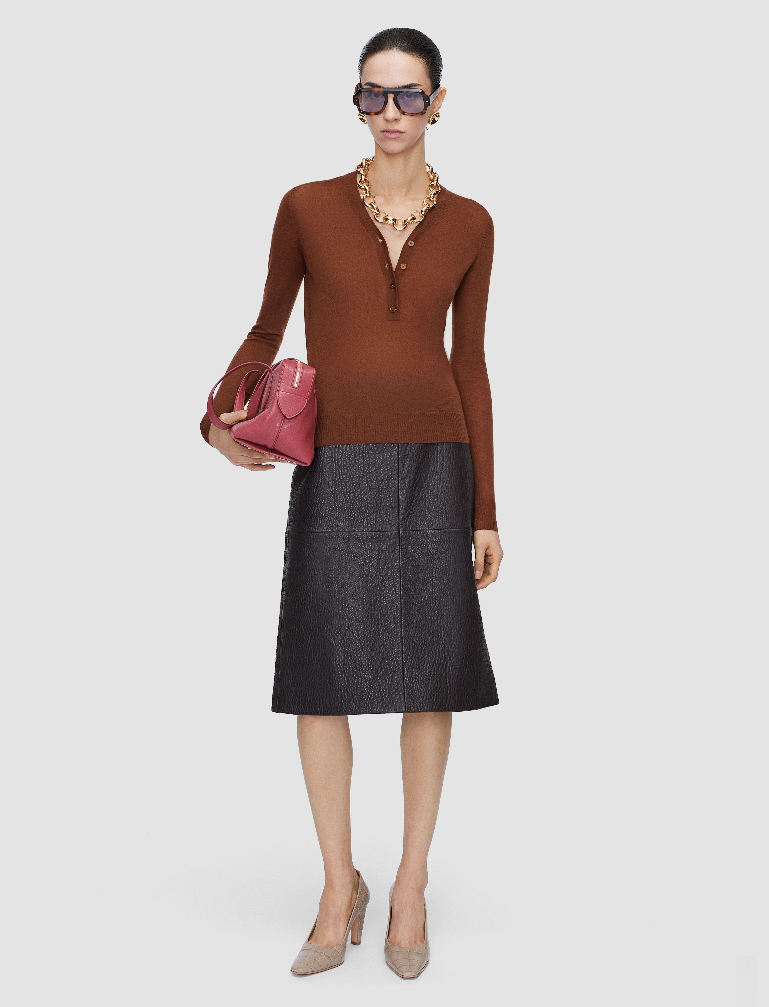 marron-pull-henley-gillies-en-cashair-JOSEPH