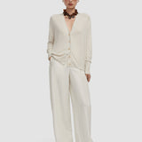 Beige Gladi Silk Knit Cardigan - Joseph
