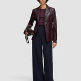 Veste Glenview en cuir nappa 