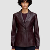 Veste Glenview en cuir nappa 
