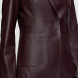 Veste Glenview en cuir nappa 