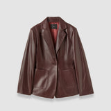 Purple Glenview Nappa Leather Jacket - Joseph