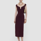 Purple Gloria Compact Milano Dress - Joseph