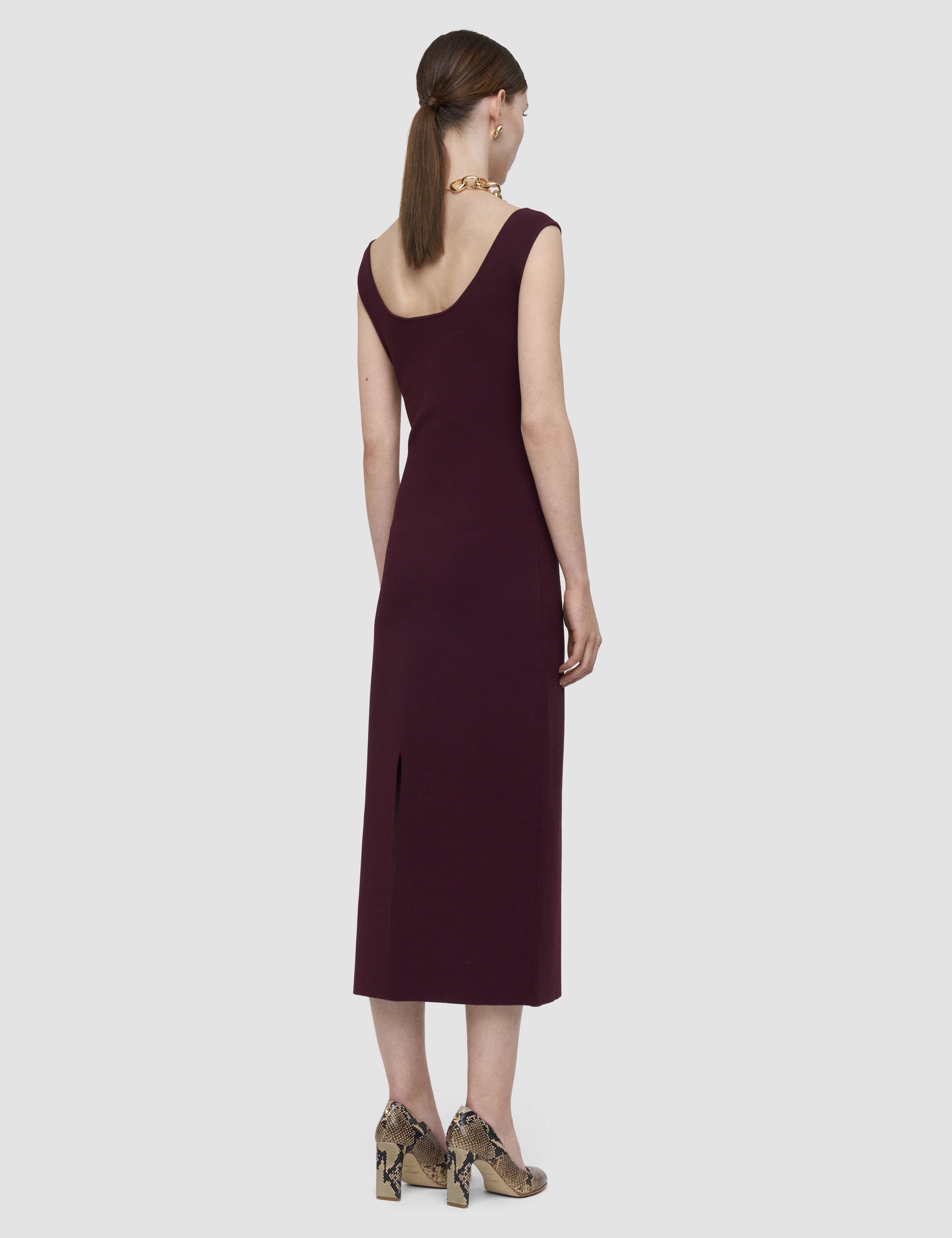Purple Gloria Compact Milano Dress - Joseph