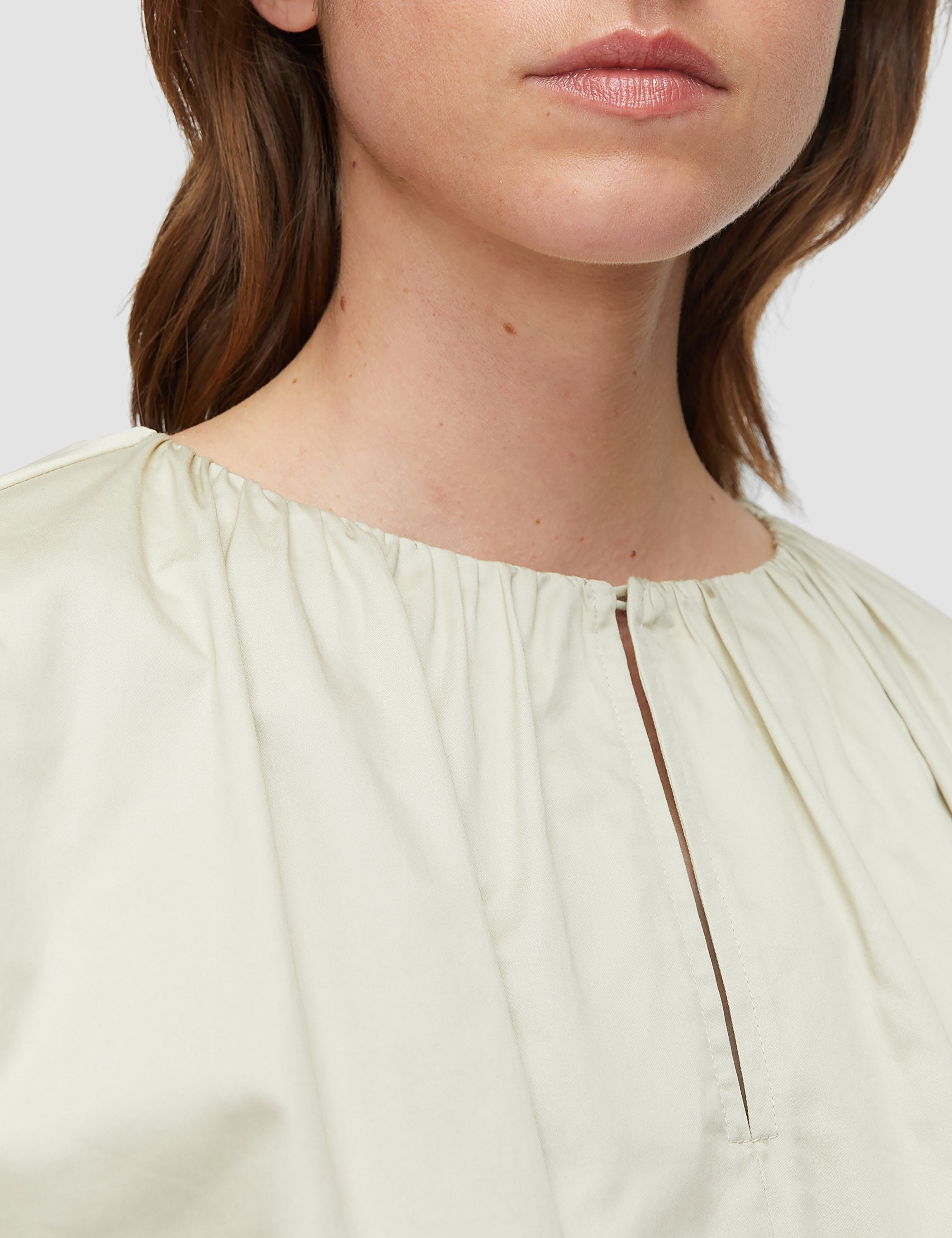 Beige Godin Cotton Sateen Blouse - Joseph
