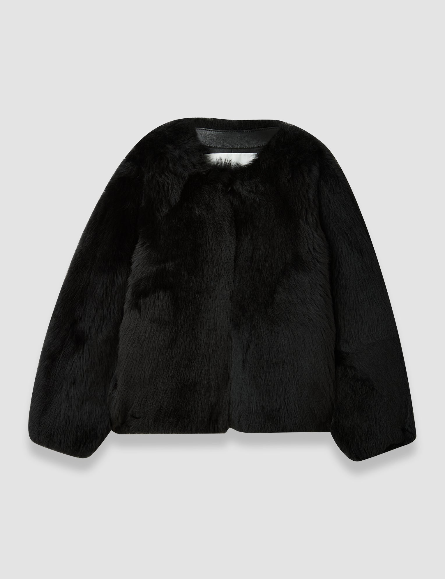 Black Gomez Long Haired Shearling Jacket - Joseph