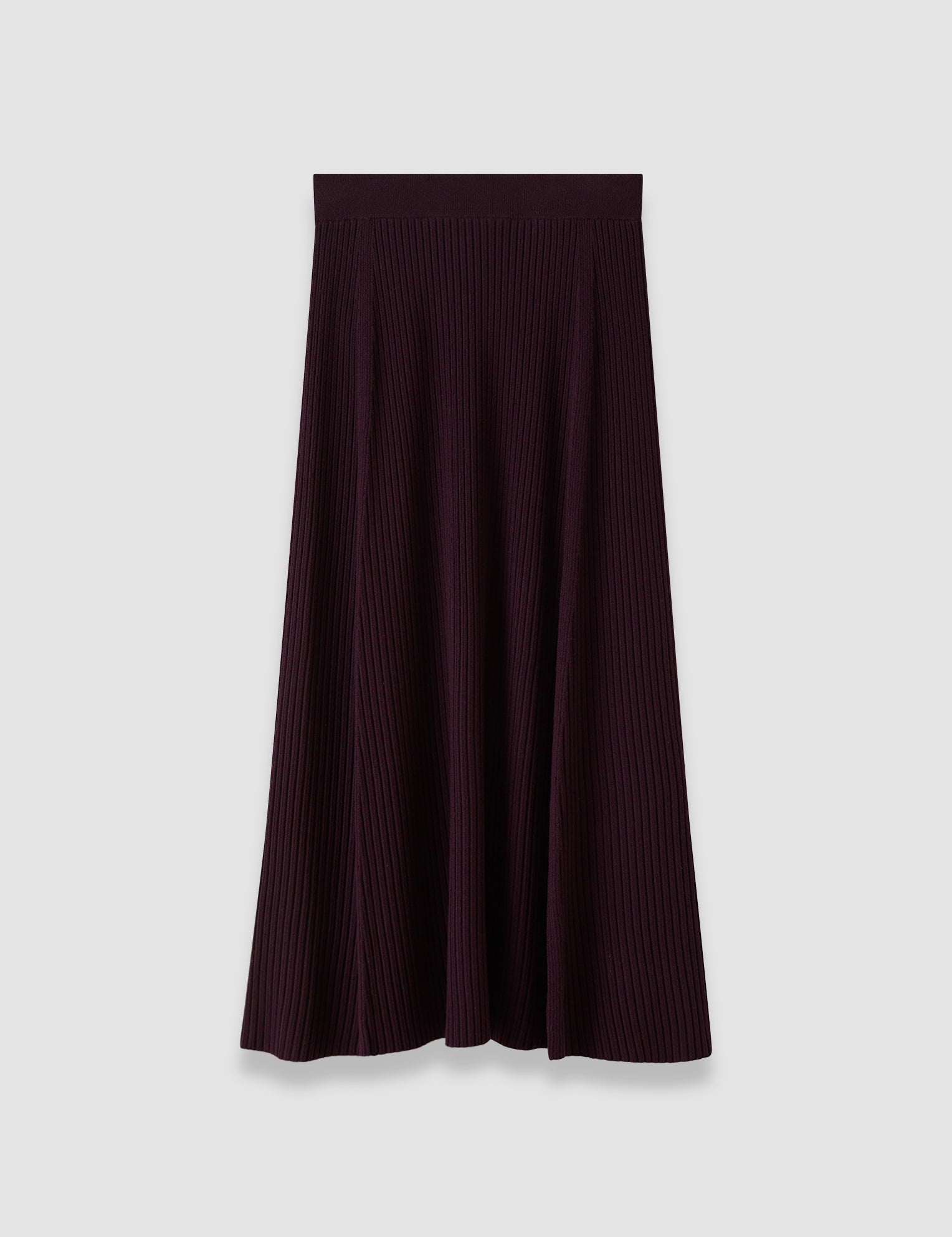 Purple Hallie Merino Wool Rib Skirt - Joseph