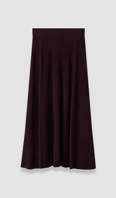 Purple Hallie Merino Wool Rib Skirt - Joseph