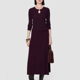 Purple Hallie Merino Wool Rib Skirt - Joseph