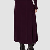 Purple Hallie Merino Wool Rib Skirt - Joseph