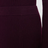 Purple Hallie Merino Wool Rib Skirt - Joseph