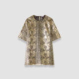 Gold Hassop Bullion Sheer Snake Blouse - Joseph