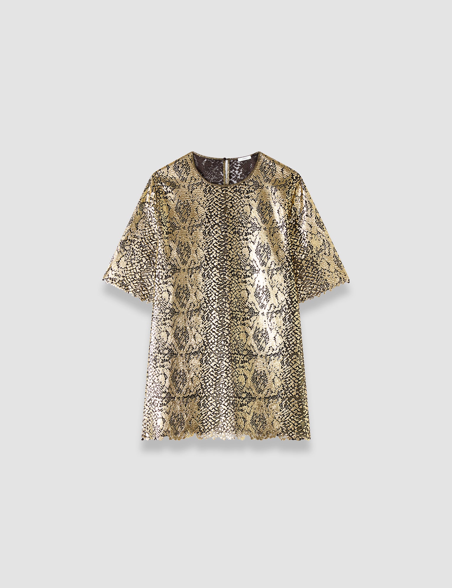 Gold Hassop Bullion Sheer Snake Blouse - Joseph