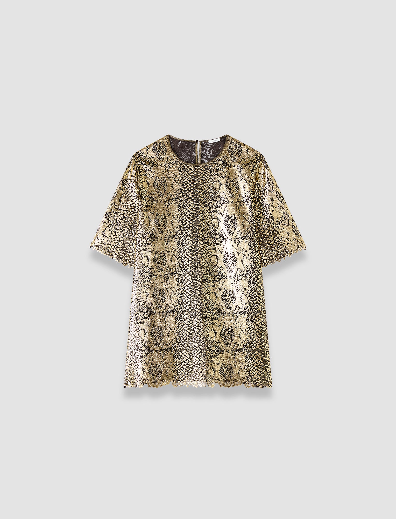 gold-hassop-bullion-sheer-snake-blouse-JOSEPH