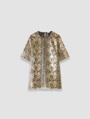 Gold Hassop Bullion Sheer Snake Blouse - Joseph