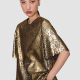 Gold Hassop Bulion Snake Blouse - Joseph