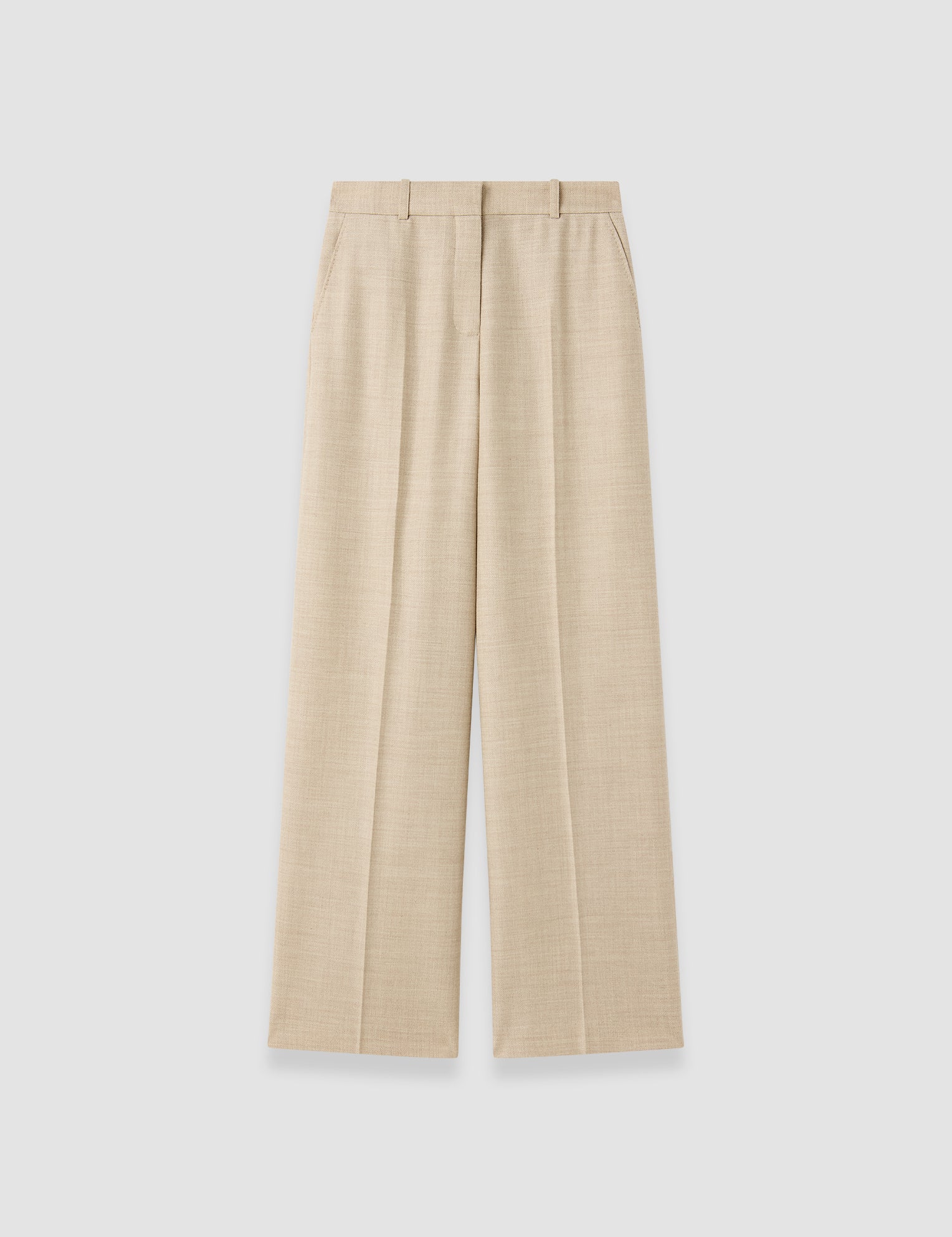 White Hawley Virgin Wool Trousers - Joseph