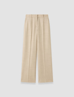 White Hawley Virgin Wool Trousers - Joseph