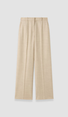 White Hawley Virgin Wool Trousers - Joseph