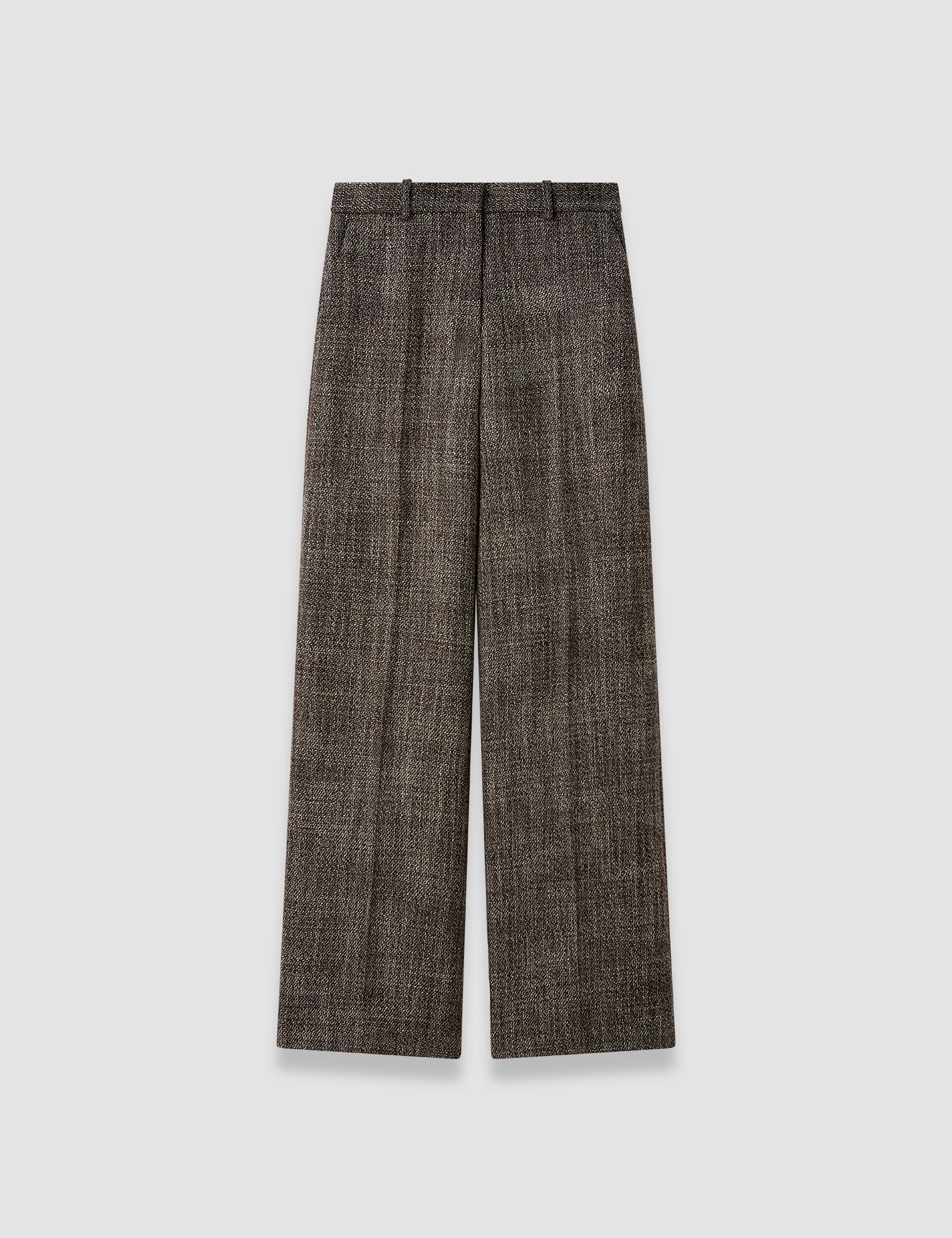 Brown Hawley Textured Tailoring Wool Trousers - Joseph