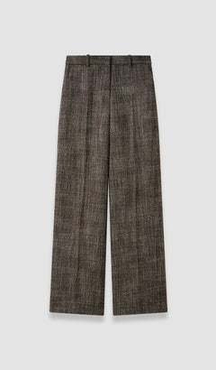 Brown Hawley Textured Tailoring Wool Trousers - Joseph