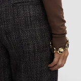 Brown Hawley Textured Tailoring Wool Trousers - Joseph