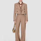 Brown Haxley Cady Twill Trousers - Joseph