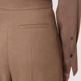 Brown Haxley Cady Twill Trousers - Joseph