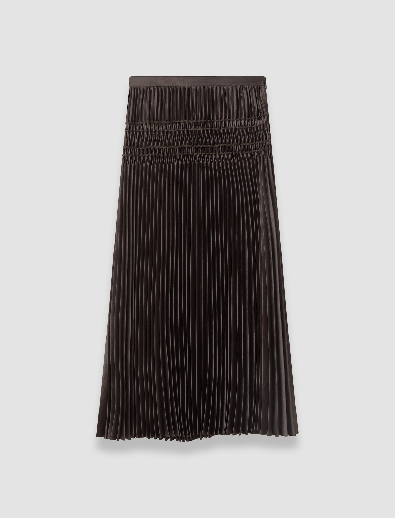 brown-hayes-pleated-woven-skirt-JOSEPH