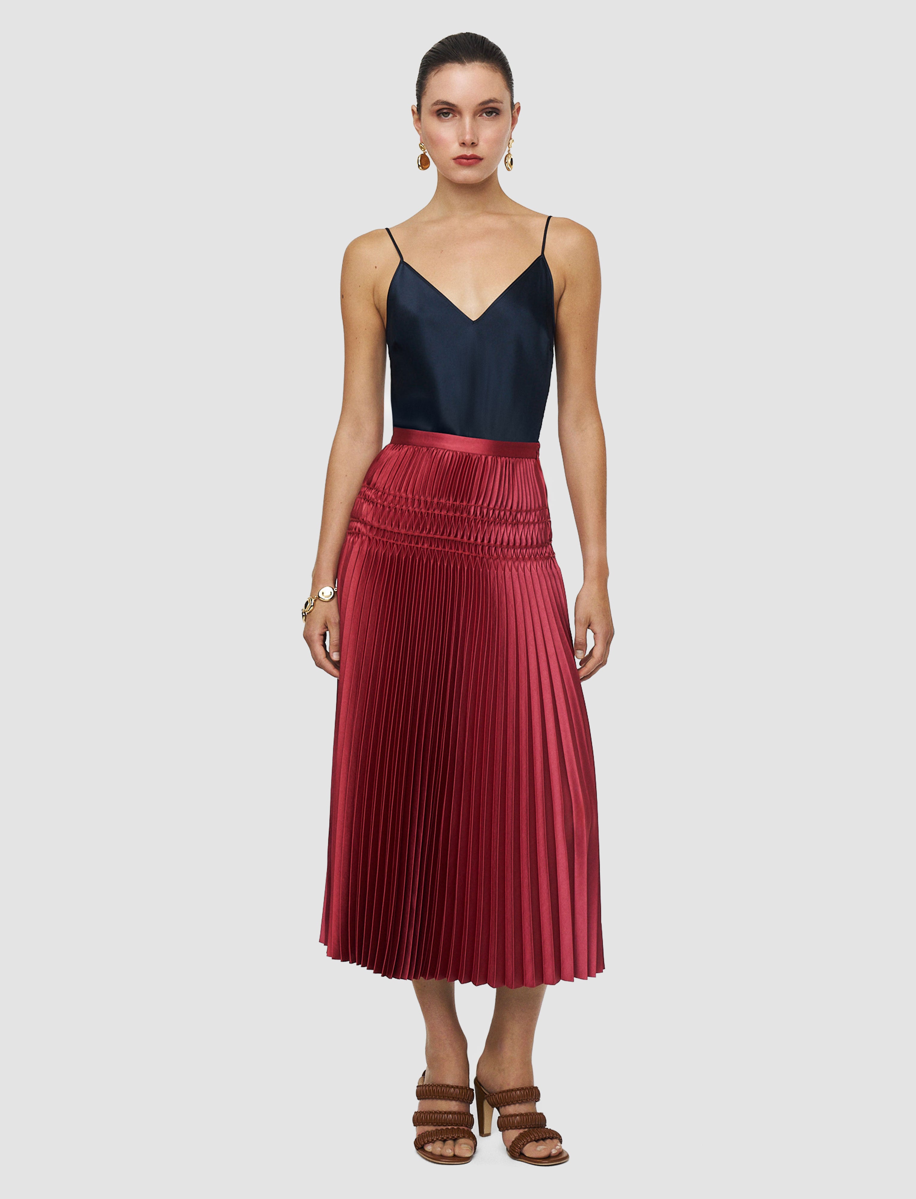 pink-hayes-pleated-woven-skirt-JOSEPH