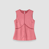 Pink Hebe Silk Satin Top - Joseph