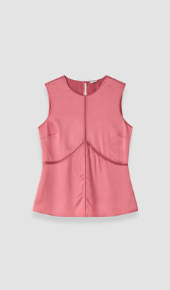 Pink Hebe Silk Satin Top - Joseph
