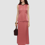 Pink Hebe Silk Satin Top - Joseph