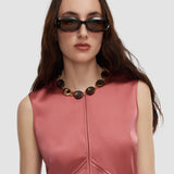 Pink Hebe Silk Satin Top - Joseph